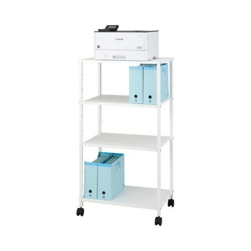 スチールプリンターラック４段　６００×４００7370-7721【カウネット】