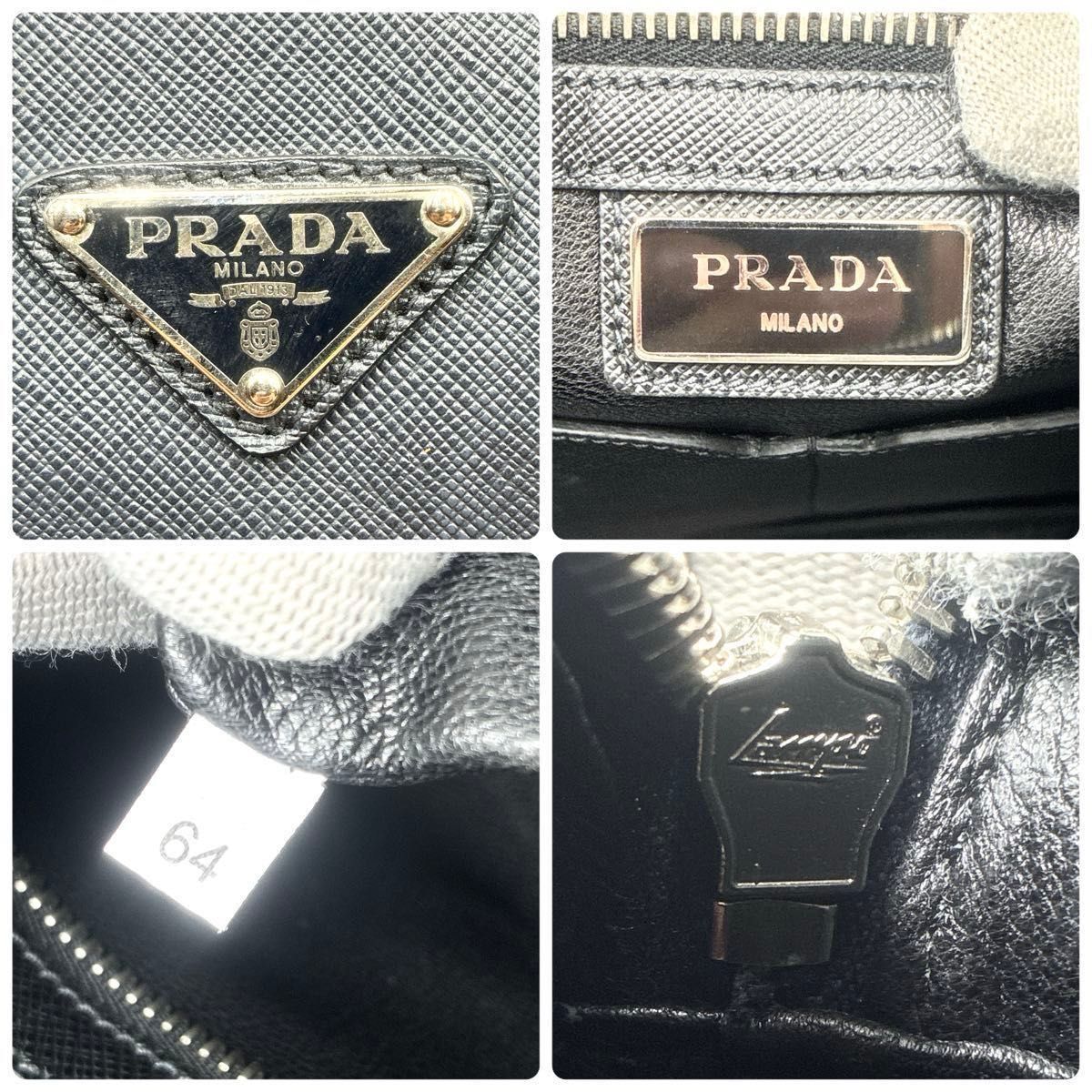 定価45万 ギャラ付 PRADA サフィアーノレザー ブリーフケース