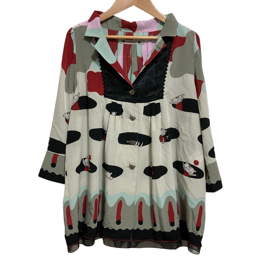 アルベロベロ ぶたさんプリントチュニック ハイネック アルベロベロ