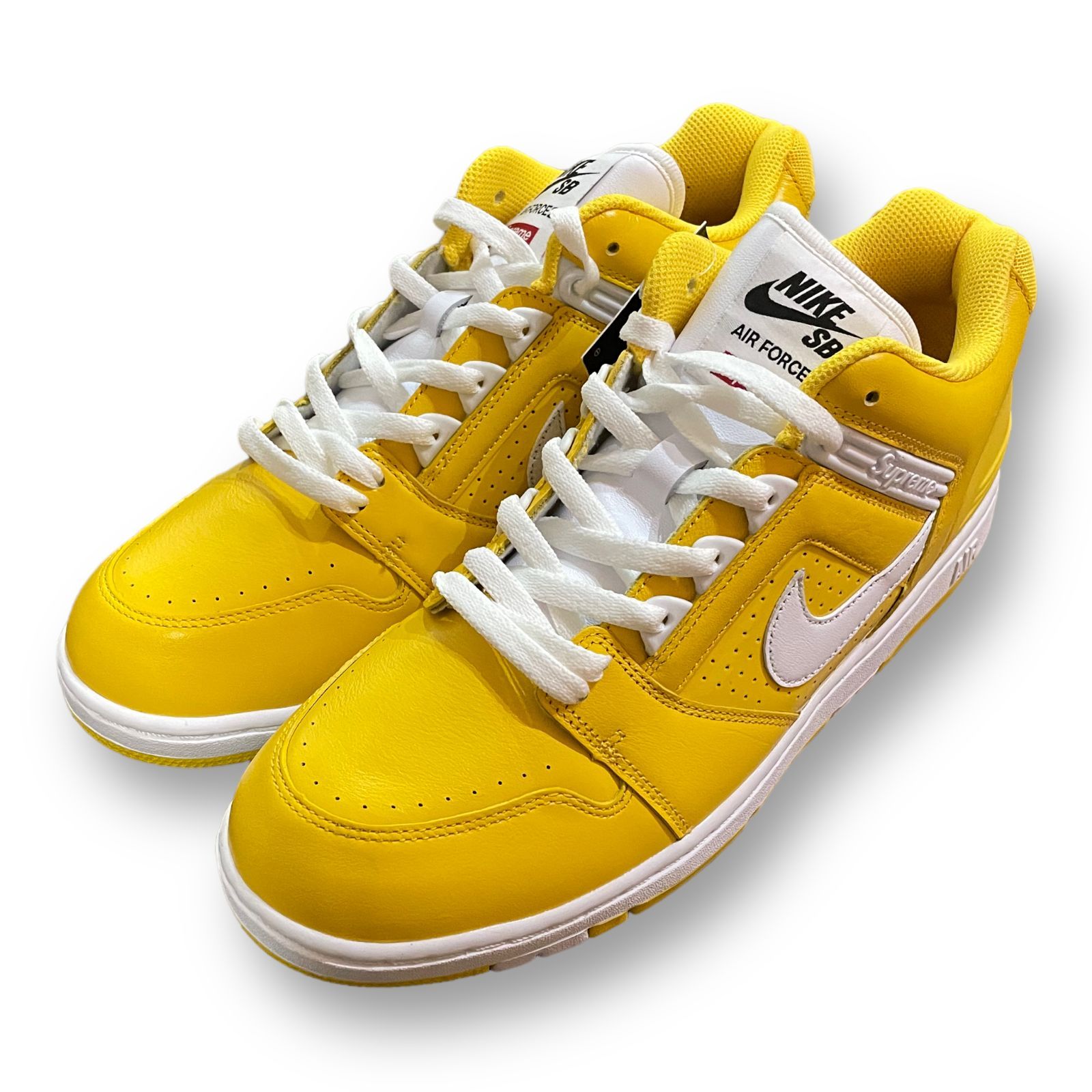 国内正規 新品 Supreme NIKE SB AIR FORCE 2 LOW VARSITY MAIZE コラボ ナイキ エアフォース 2 ロー  シュプリーム スニーカー AA0871 717 29cm