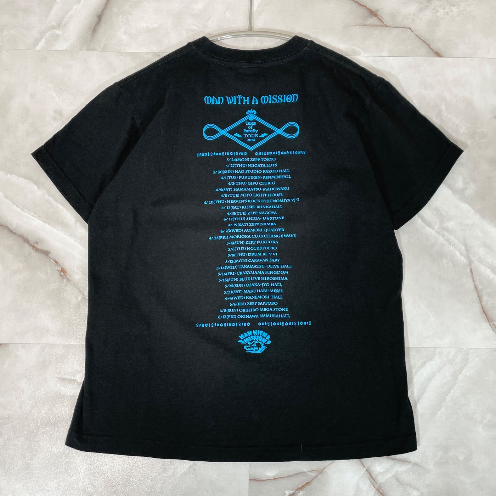 【レア美品※着用1回】MAN WITH A MISSION マンウィズアミッション 2014ツアーTシャツ ブラック S 限定／バンド黒