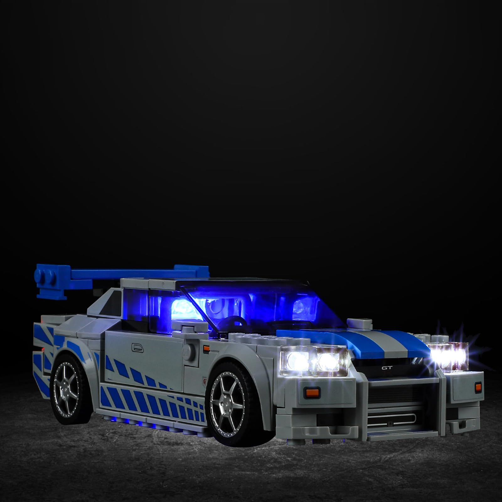 Vaodest LED ライト レゴ76917スピードチャンピオン ワイルドスピードチャンピオン 高速-激怒の日産 スカイライン GT-R R34 おもちゃの 76917 2 Fast 2 Furious Nissan Skyline Gt-r R34