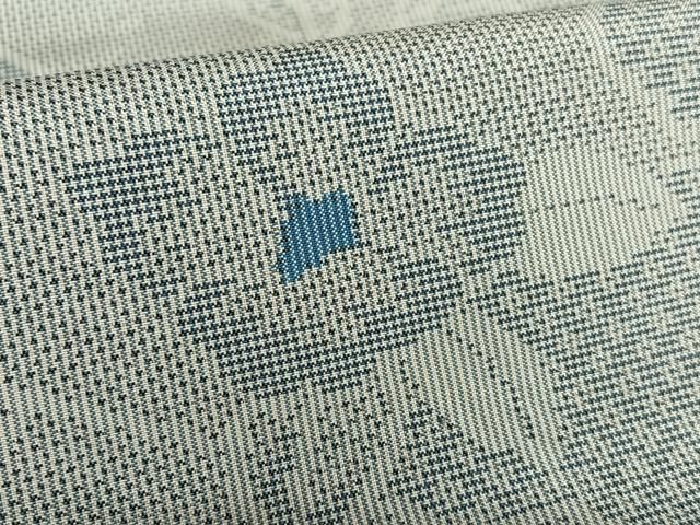 平和屋着物▽上質な紬 単衣 灰白色 正絹 逸品 AABB1401jh 平和屋着物