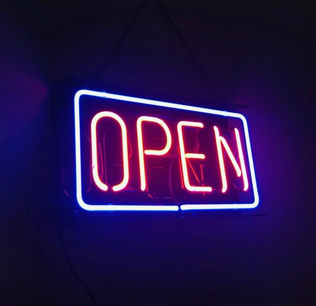 ライト・照明 オリジナル LED ネオンサイン OPENガラス管サイン BOX型 