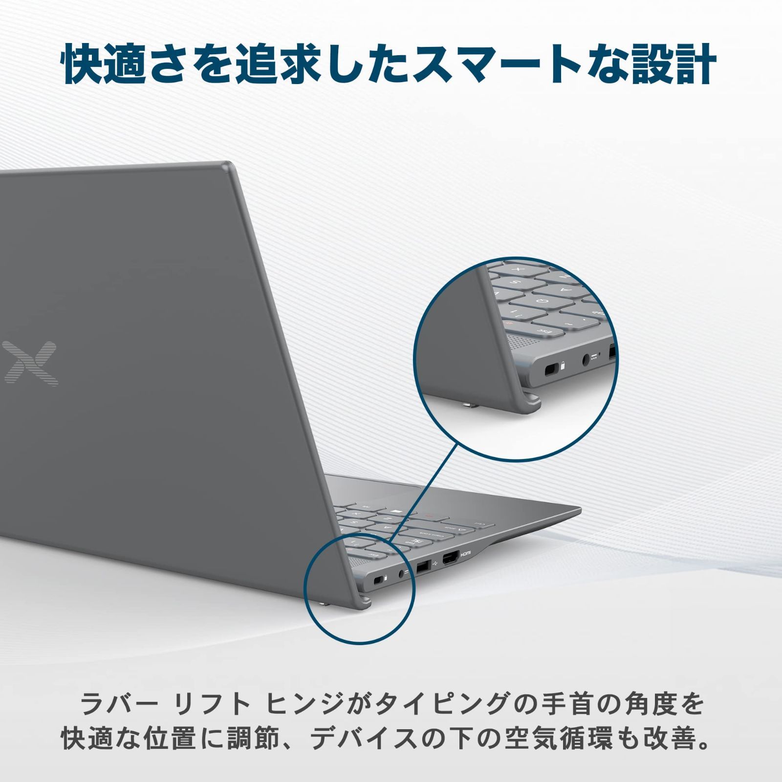 パソコンノートLaptop(グレー) WIFI/Bluetooth/USB3.0/HDMI/日本語 