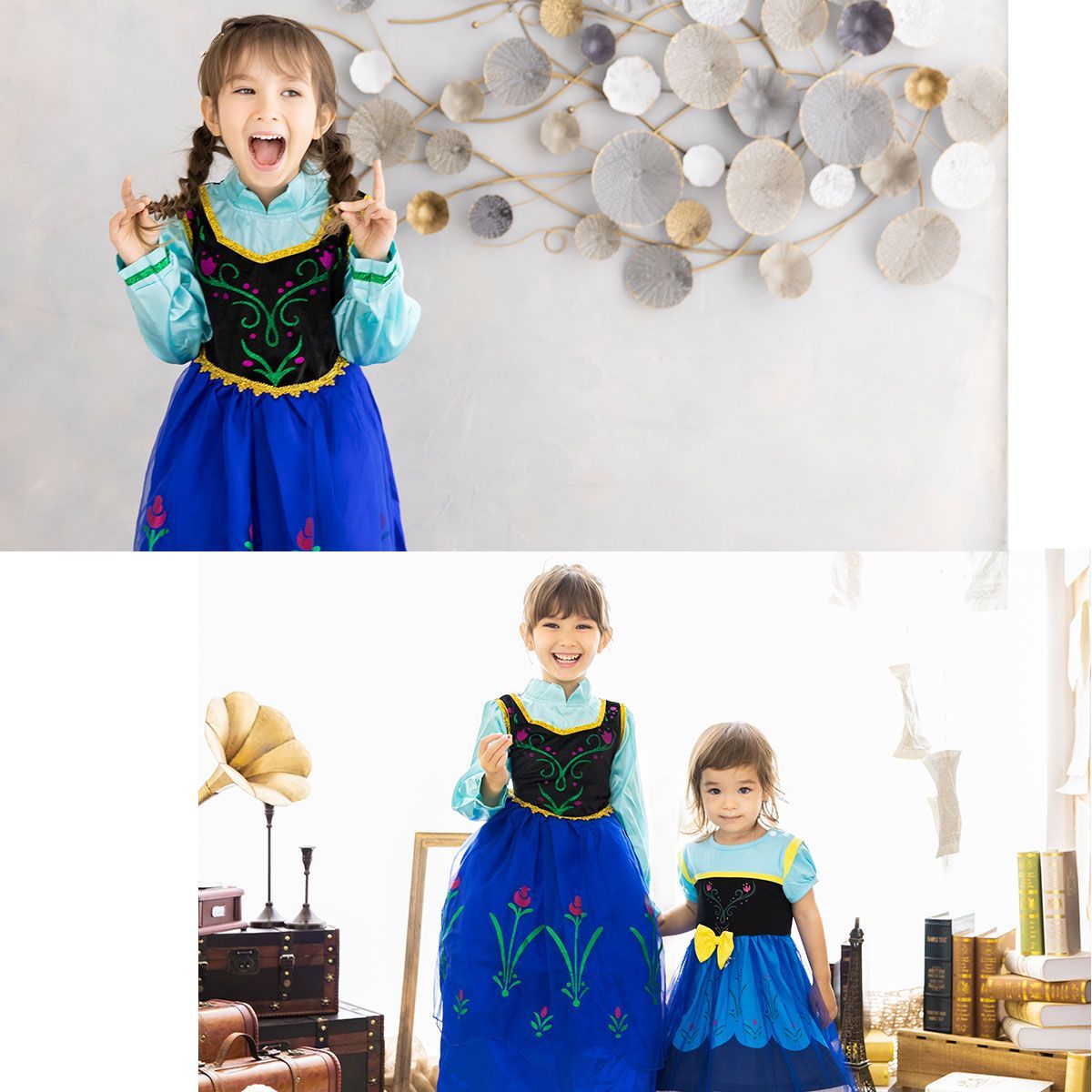 アナ ドレス 子供 雪の女王 プリンセス ハロウィン コスプレ 衣装