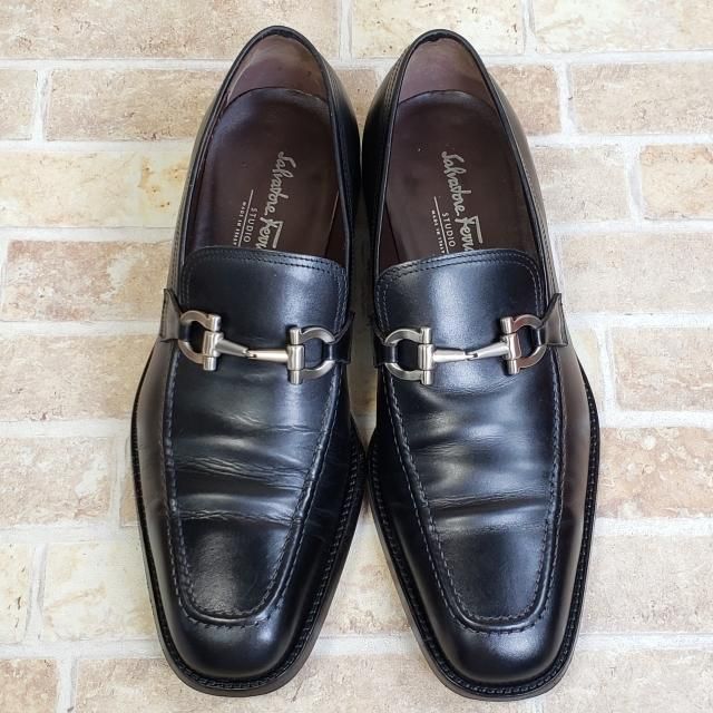 フェラガモ ☆ ガンチーニ レザー ビット ローファー 5.5 イタリア製