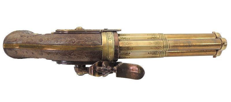 フリントロック 3バレル DENIX デニックス 5309 30.5cm レプリカ 銃 