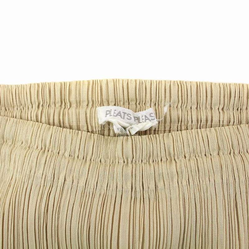 プリーツプリーズ　PP04-JG613 クリーム　ロングスカート　5サイズ. プリーツプリーズ PLEATS PLEASE プリーツロングスカート PP04