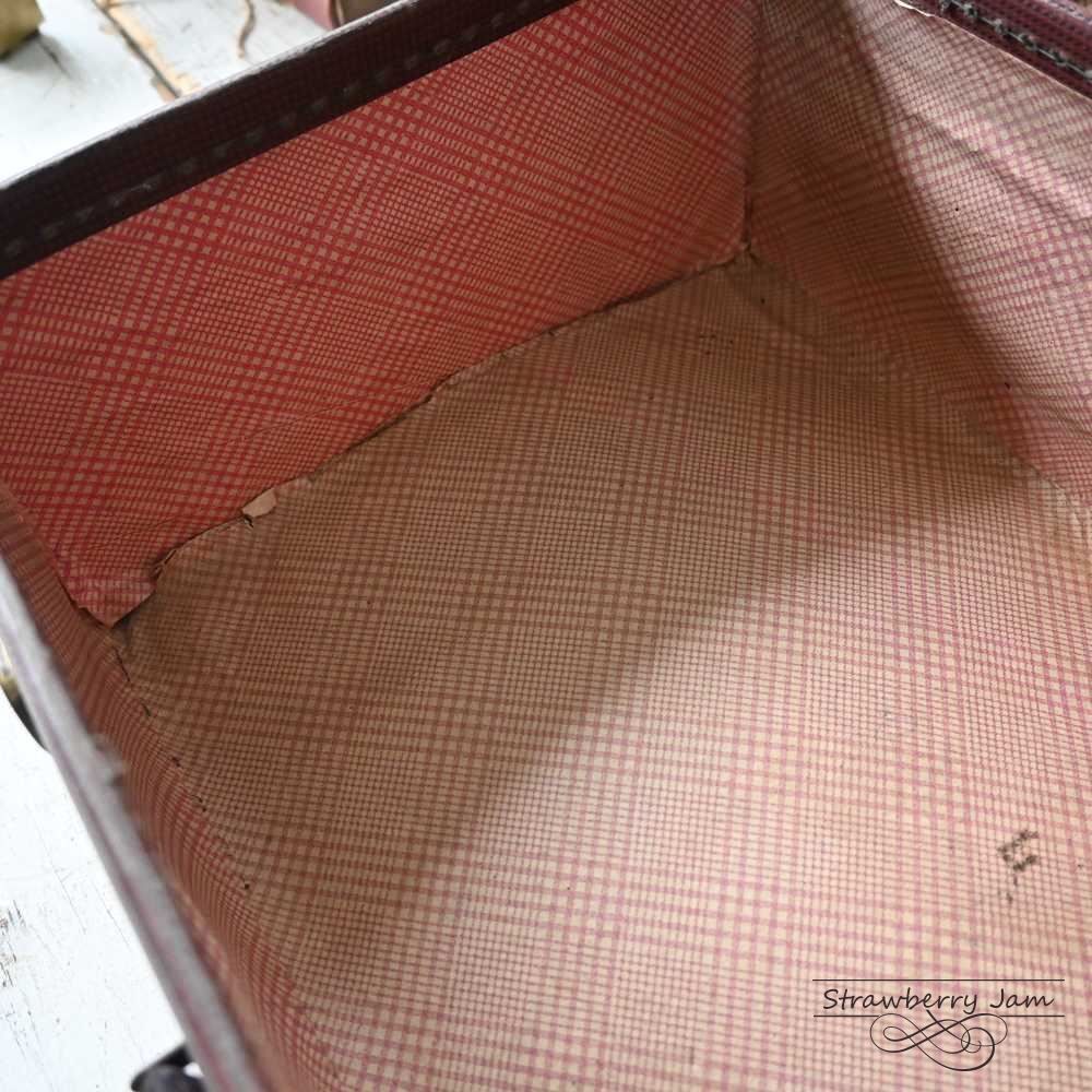 L3612-99-10 英国アンティーク トランク レザー 収納 かばん イギリス