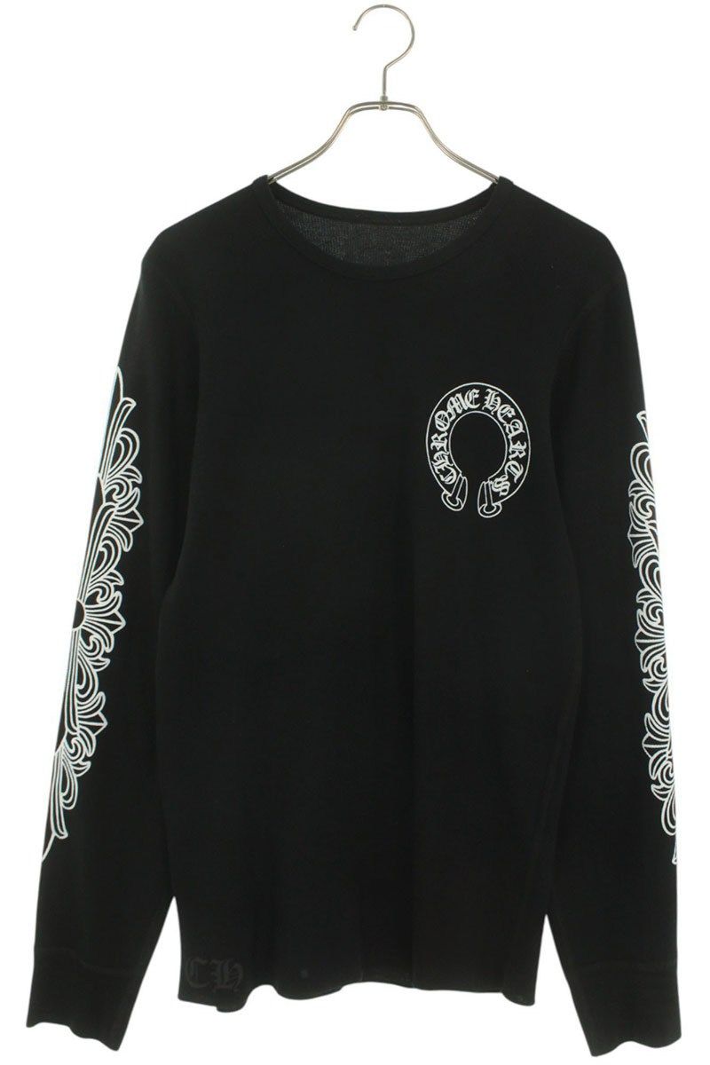 CHROME HEARTS クロムハーツ サーマルカットソー 黒 フローラル CHROME HEARTS クロムハーツ サーマルカットソー 黒 フローラル