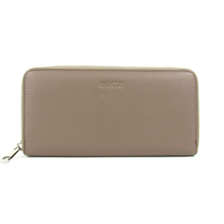 バルコス 長財布 ラウンドファスナー レザー 小銭入れあり ウォレット ブランド レディース ブラウン系 BARCOS 【中古】