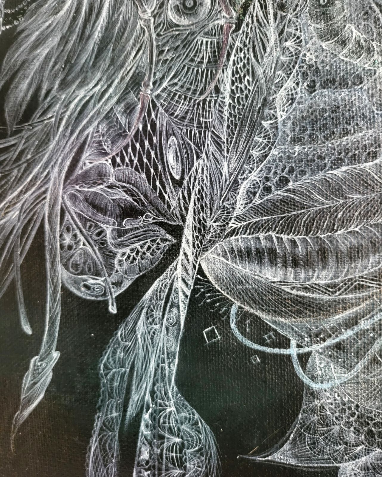 深海のdeus / deus of DeepSea - モダン画 キャンバス 46×38㎝ F8号 原画