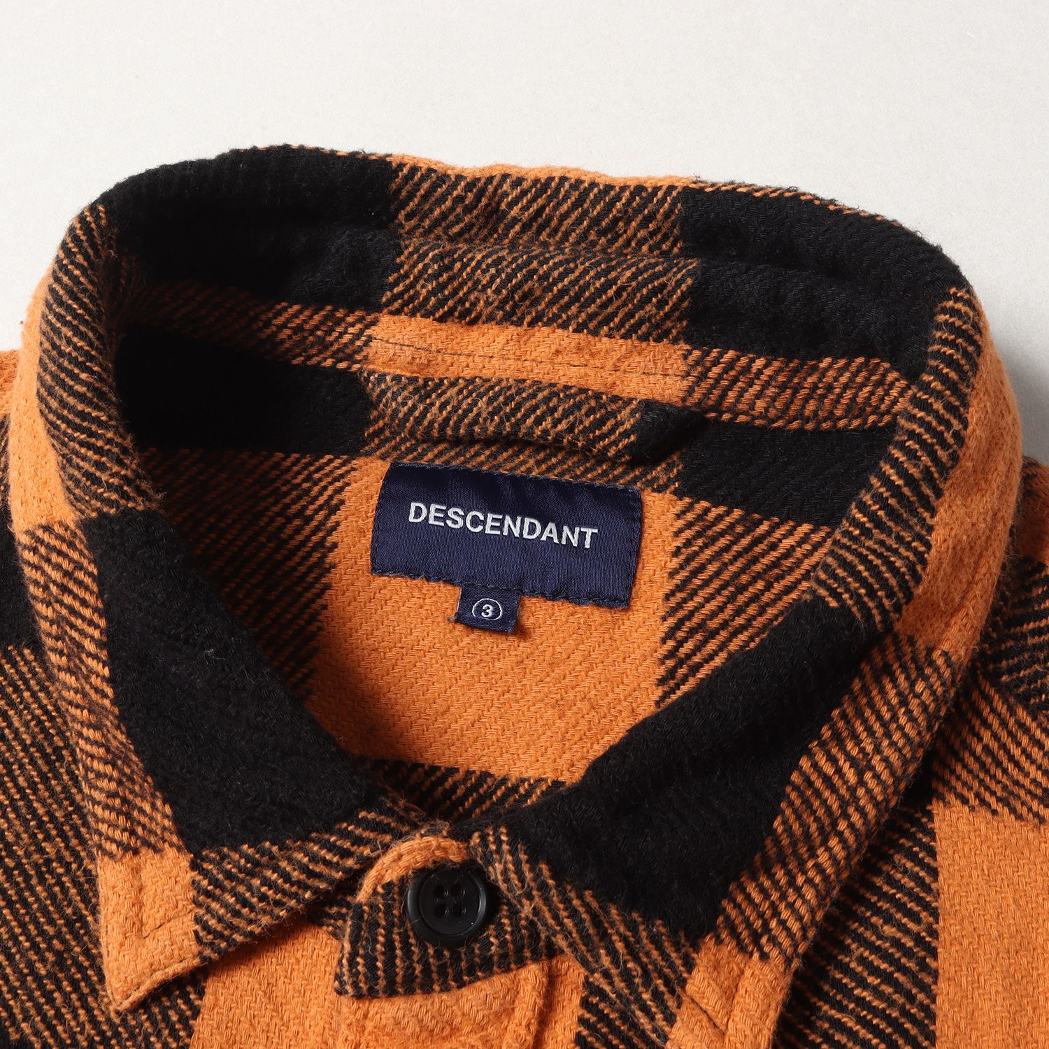 DESCENDANT ディセンダント シャツ サイズ:3 19AW バッファローチェック ヘビーウェイト フランネルシャツ VANNING CHECK  LS SHIRT オレンジ ブラック トップス カジュアルシャツ 長袖シャツ【メンズ】 - メルカリ