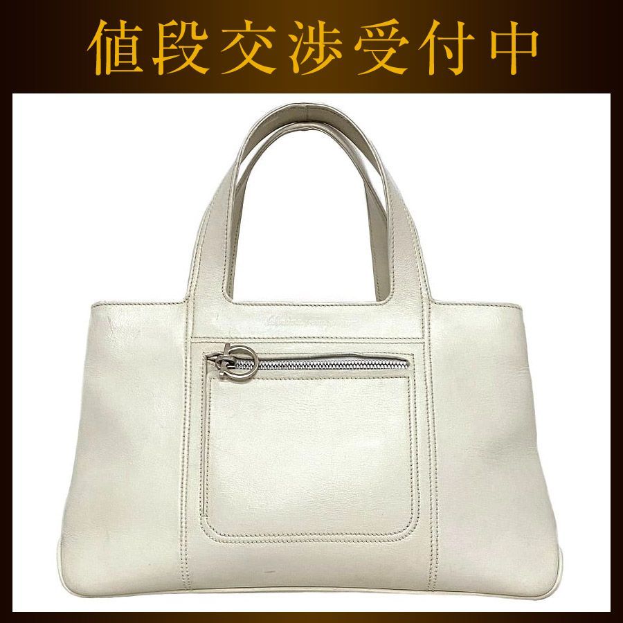 サルヴァトーレ フェラガモ トートバッグ ホワイト ガンチーニ DU-21  