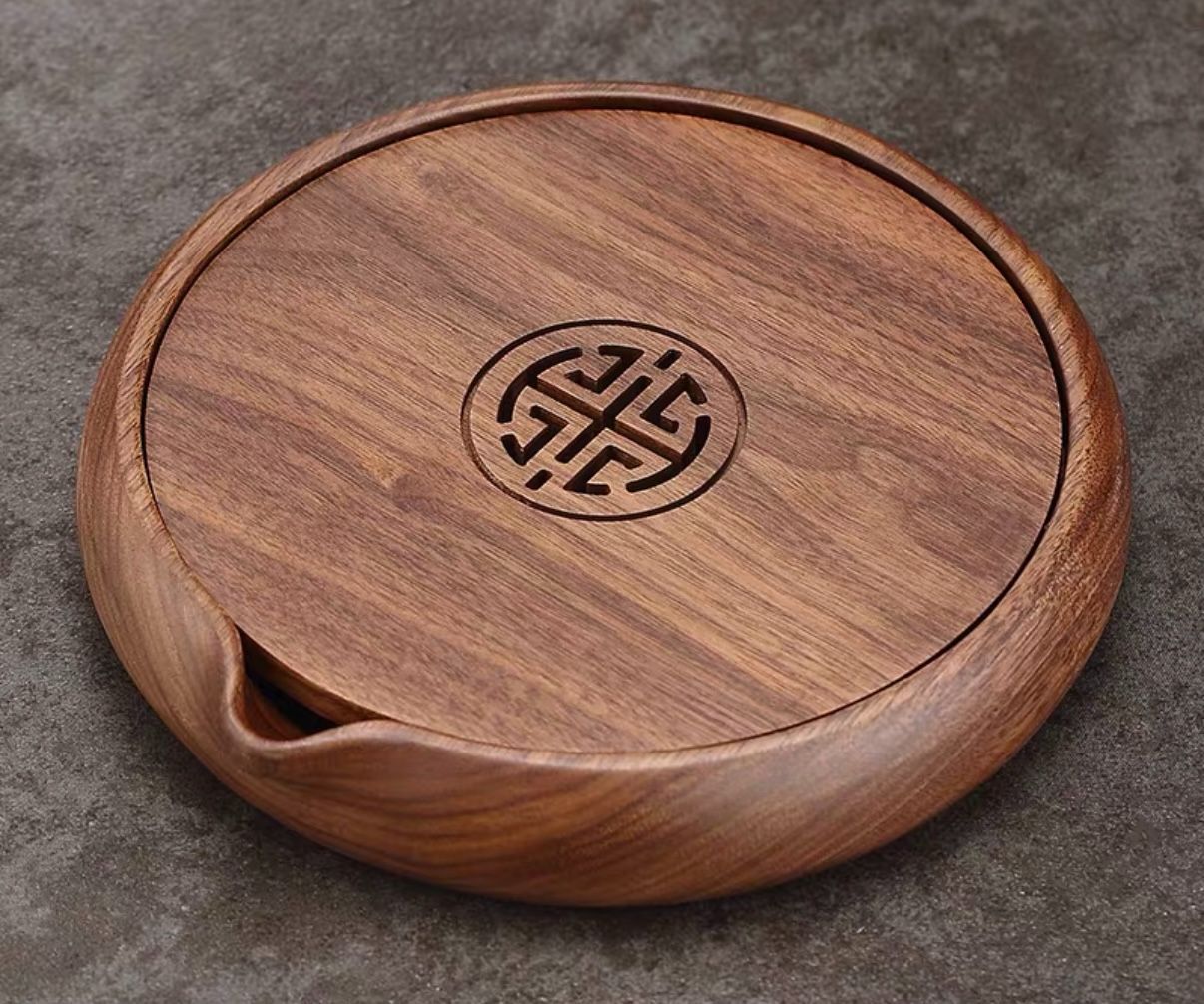 中国茶器 茶盤 木 くるみ 胡桃の木