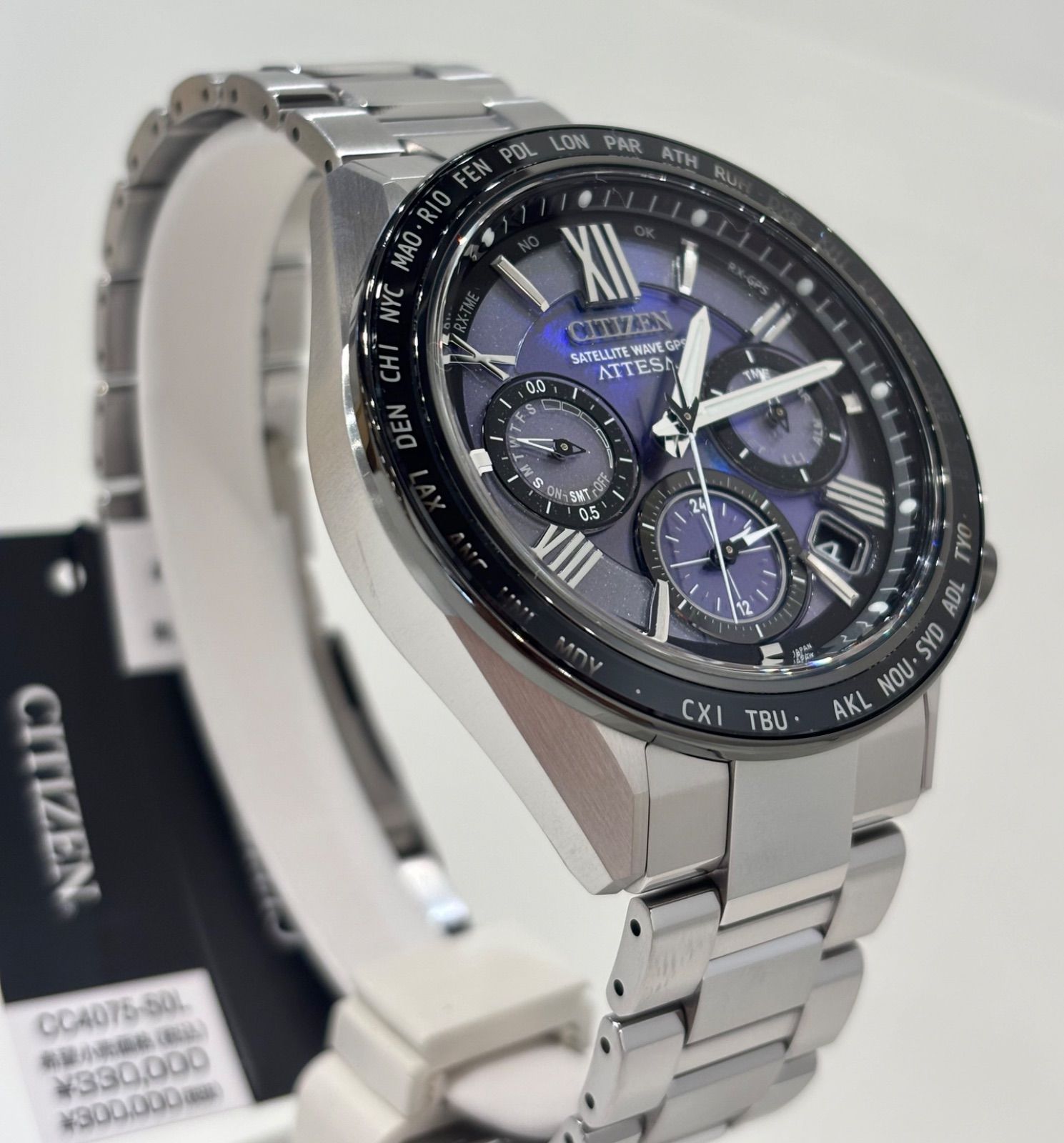 新品正規品」CITIZEN UNITE with BLUE ATTESA GPS CC4075-50L 