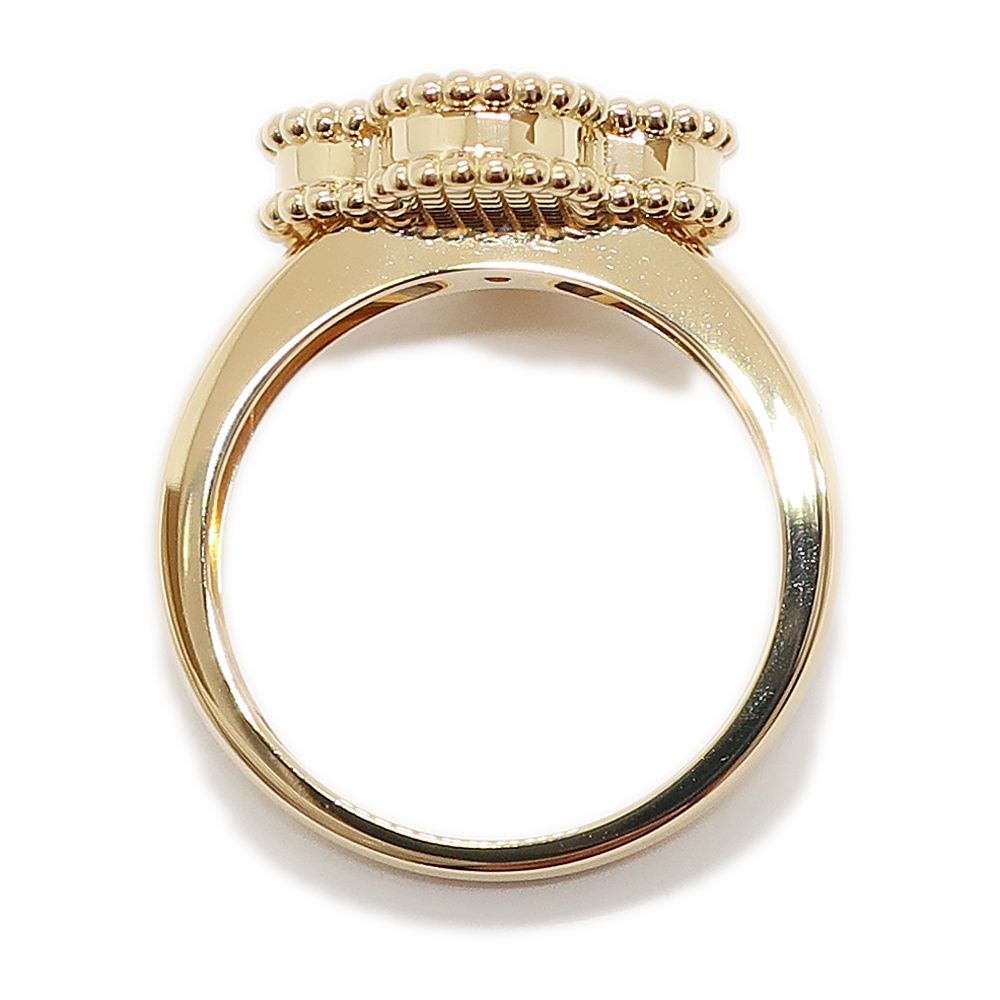 天白】ヴァンクリーフ ヴィンテージ アルハンブラ リング 750YG