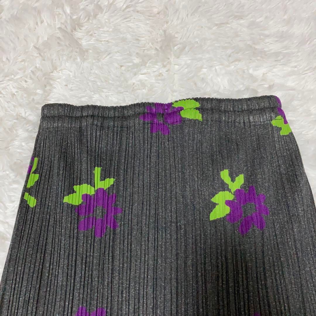 【美品】PLEATS PLEASE スカート 花柄 総柄 マキシ丈 変形 台形 美品】PLEATS PLEASE スカート 花柄 総柄 マキシ丈 変形 台形