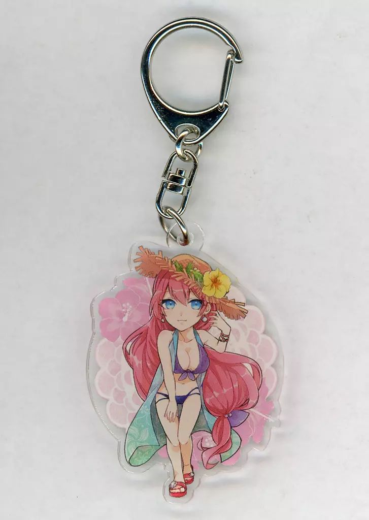 中古】雑貨 巡音ルカ アクリルキーホルダー ビーチフェスSD ver