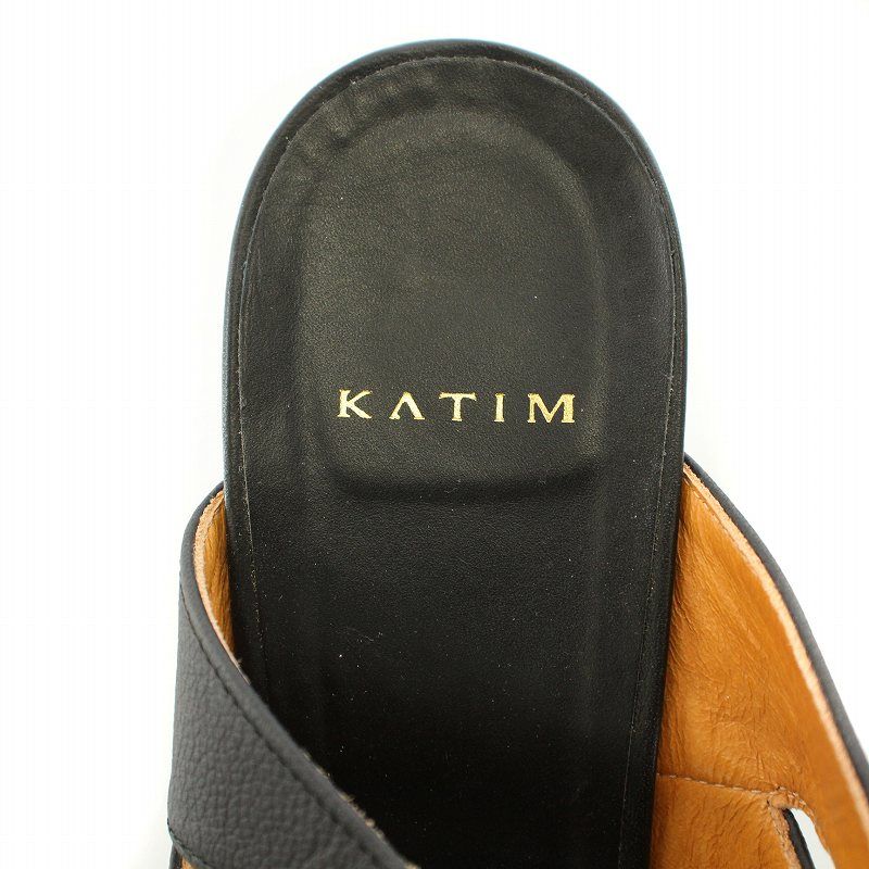 新品未使用KATIM ブラックミュール　37 KATIM ブラックミュール 37 ミュール