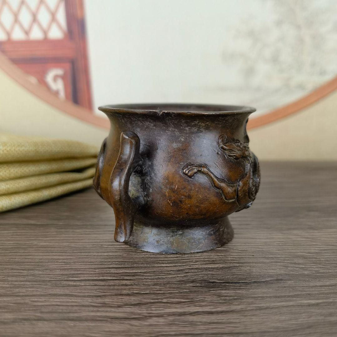 香炉  四神獣香炉  仏具  奉納香炉 銅製品  工芸品  置物 香炉 四神獣香炉 仏具 奉納香炉 銅製品 工芸品 置物(銅製)｜売買