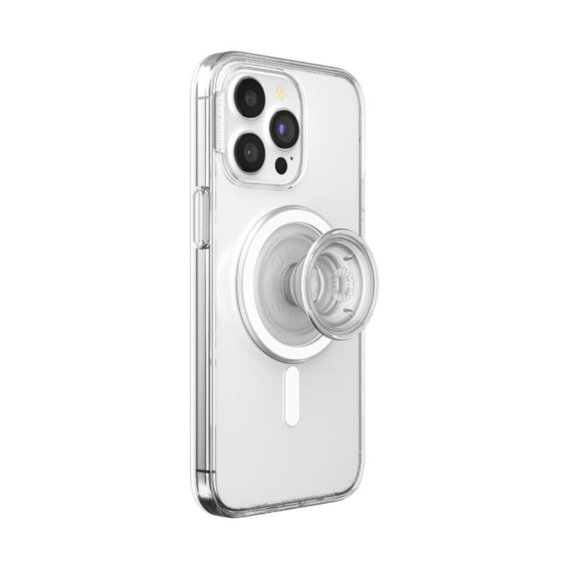 PopSockets Japan - ポップソケッツ ジャパン PopCase iPhone 15 ラウンドポップグリップ付き MagSafe対応 ワイヤレス充電対応 iPhone 15 Pro Max Clear