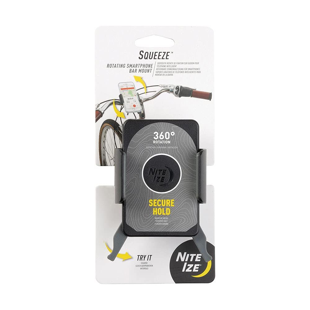 迅速発送 NITEIZE ナイトアイズ スクイーズ スマートフォンバーマウント ブラック 小