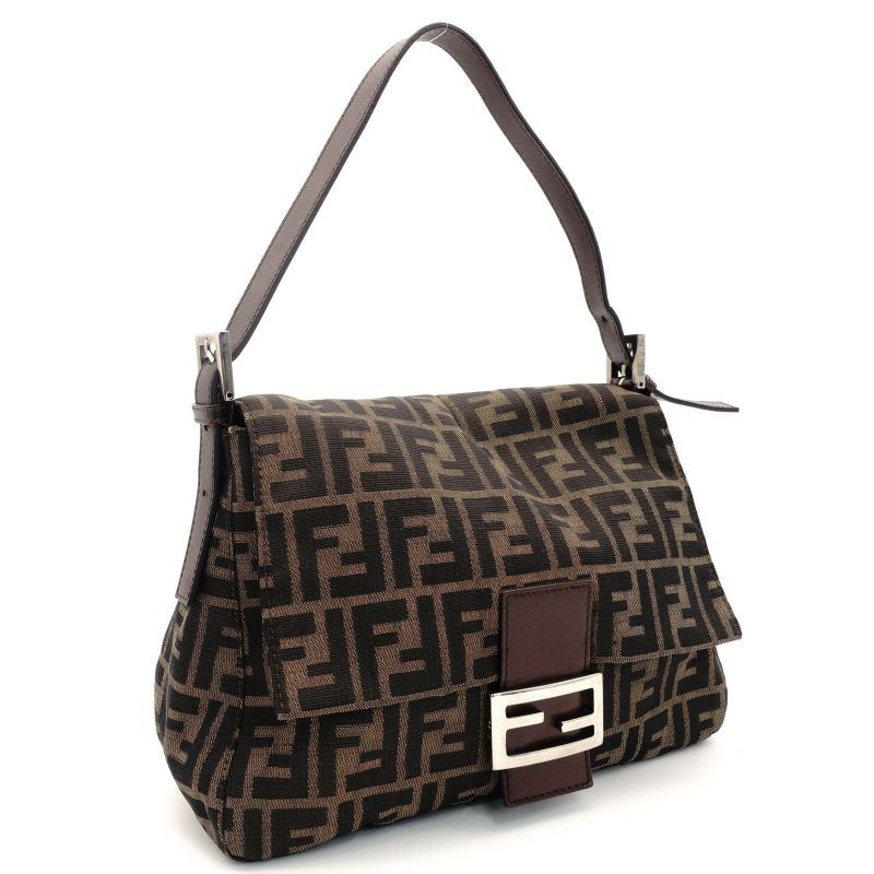 フェンディ FENDI ズッカ モントレゾール ショルダーバッグ キャンバス FFロゴ ブラウン 7-9-032