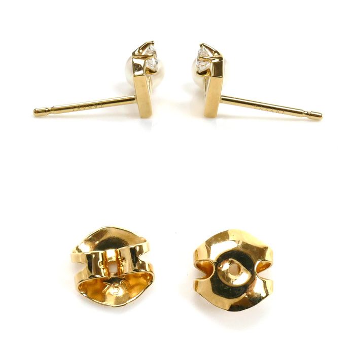 TASAKI タサキ K18YG イエローゴールド プチ バランス ノート ピアス  