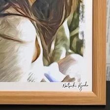 女優画20 額装品 額縁寸法32.7㎝×24.0㎝×1.5㎝ 定款