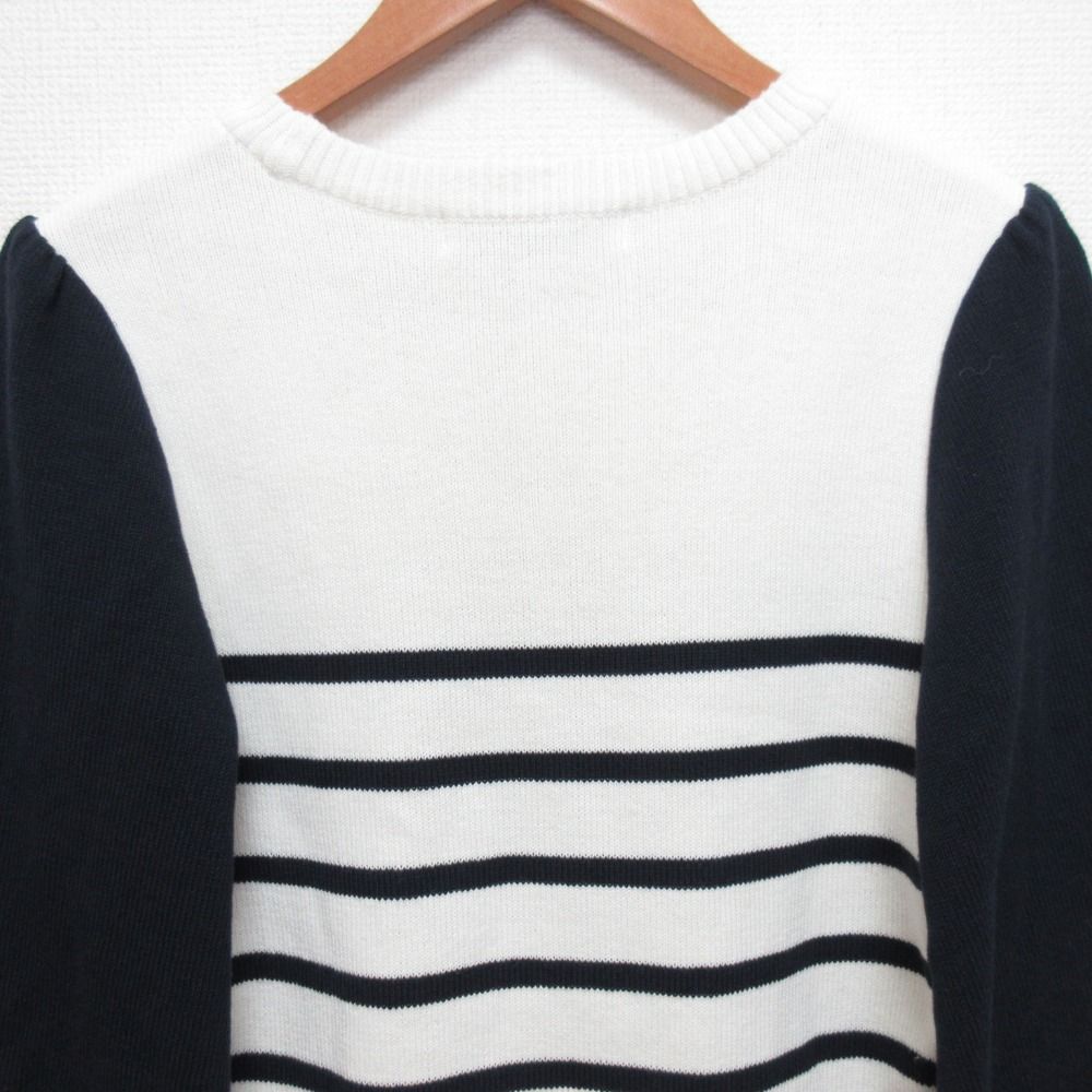 極美品✨ボーダーズアットバルコニー 22SS フレアスリーブトップニット 36 美品 22SS BORDERS at BALCONY ボーダーズアットバルコニー