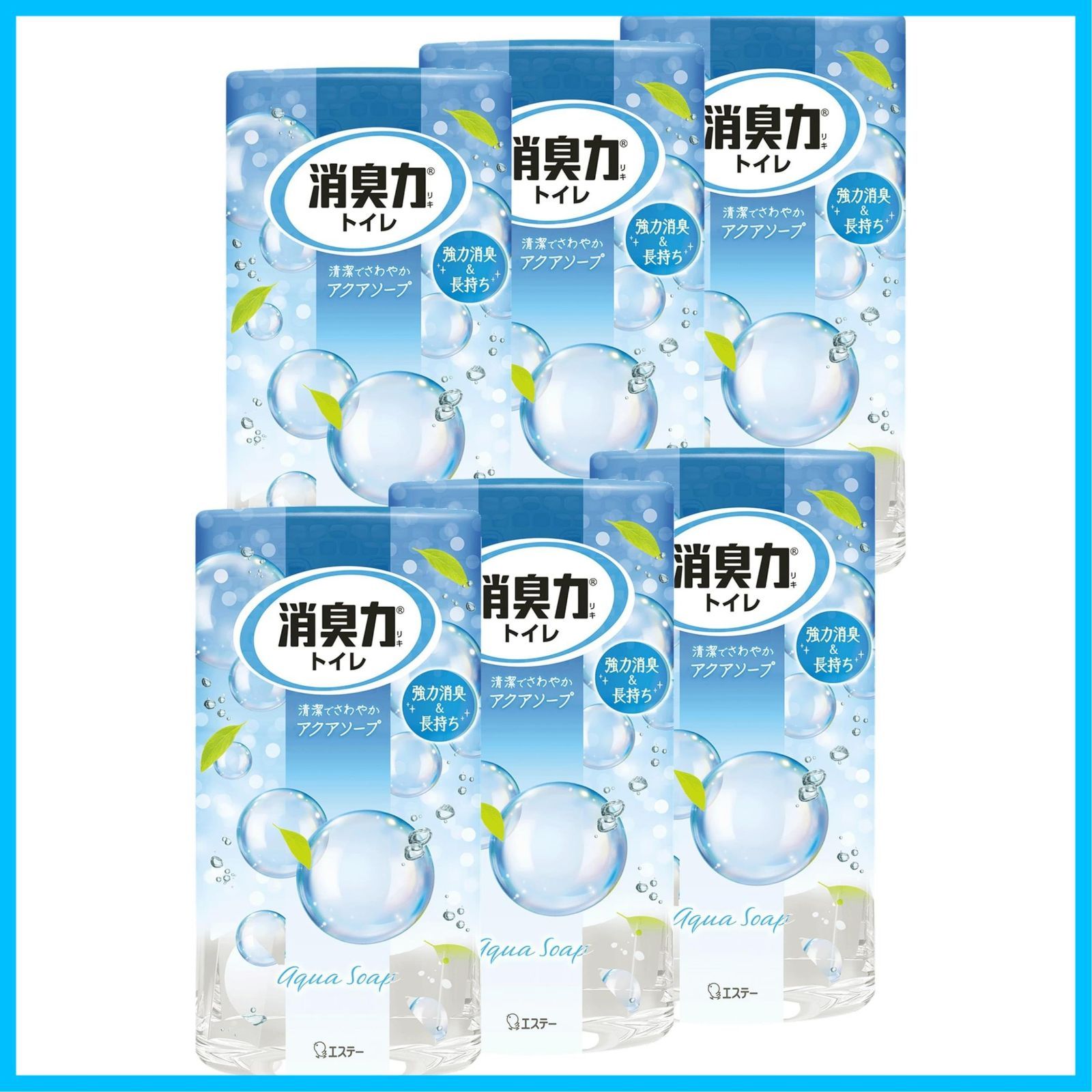 人気商品 芳香剤 消臭 消臭剤 置くだけ トイレ トイレの消臭力 400mL×6個 アクアソープ 置き型 トイレ用 まとめ買い 消臭力
