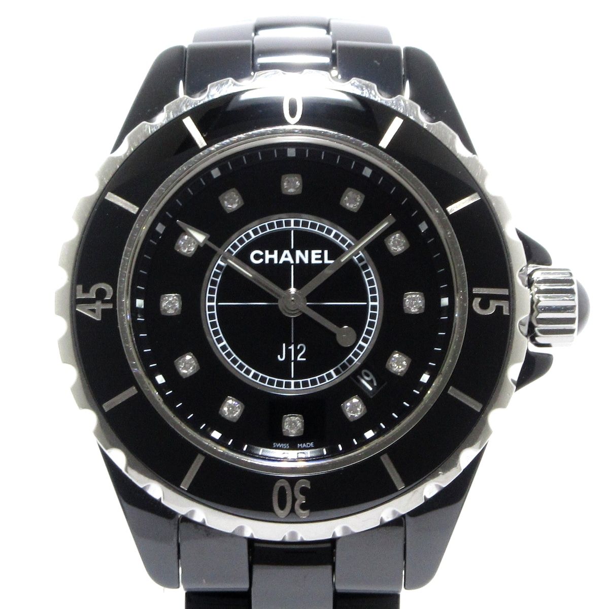 CHANEL シャネル 腕時計 J12 H1625 レディース 新型|セラミック|12Pダイヤインデックス|33mm 黒
