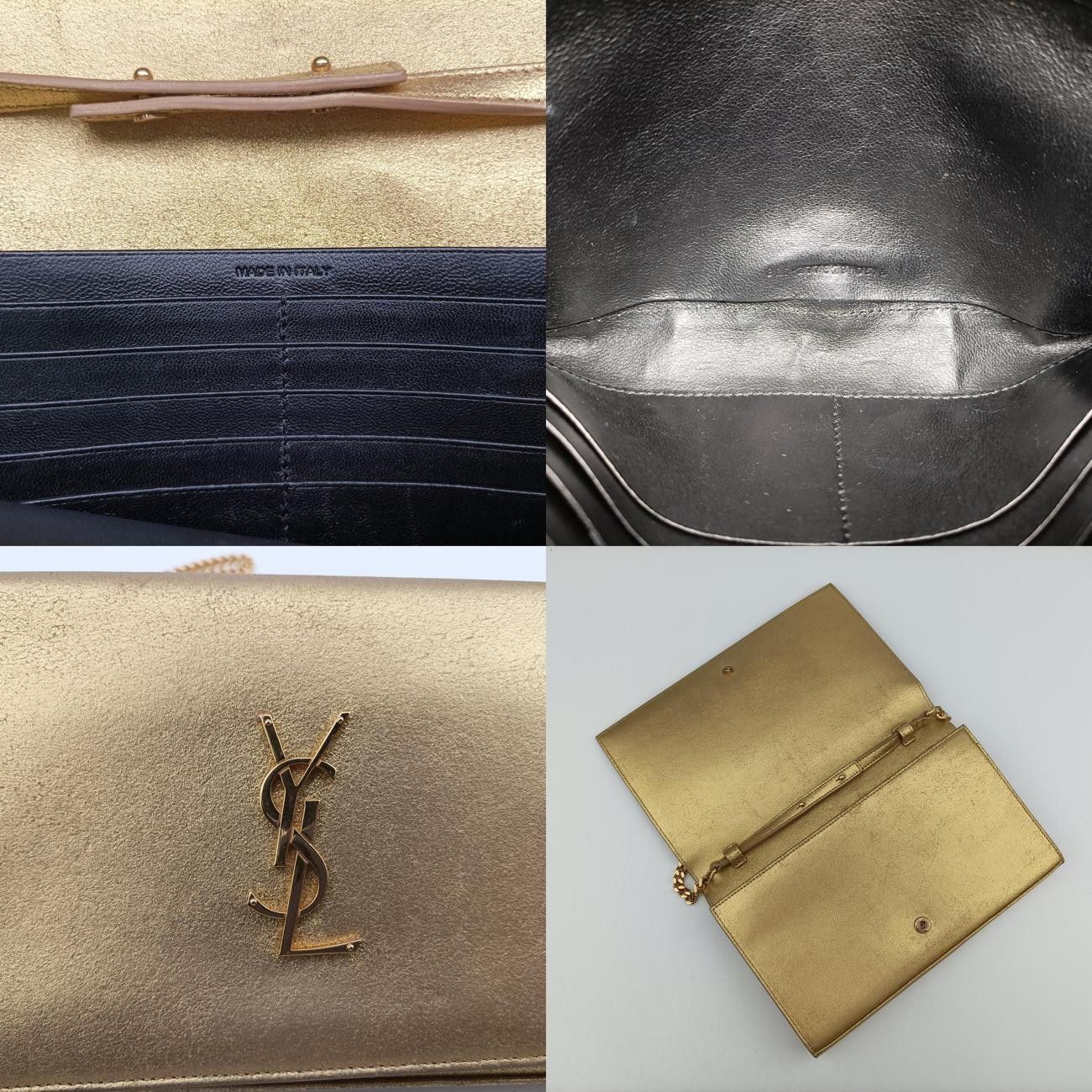 半額以下で買えるクーポン特集 イヴサンローランYves Laurentケイトゴールドレザー Saint バッグ
