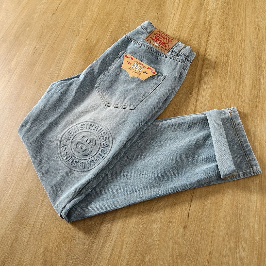 Stussy x Levi's エンボス501ジーンズ - メルカリ