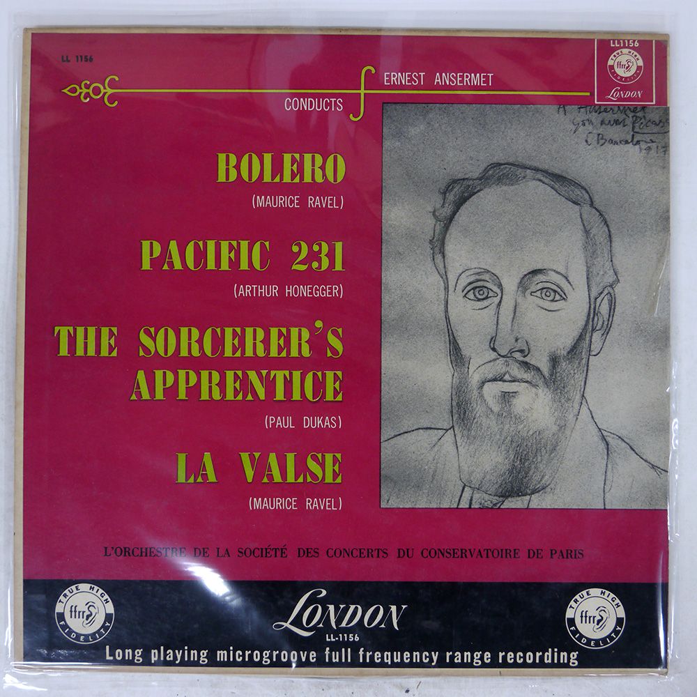 US盤 アンセルメ/BOLERO CONDUCTS BOLERO, PACIFIC 231, THE