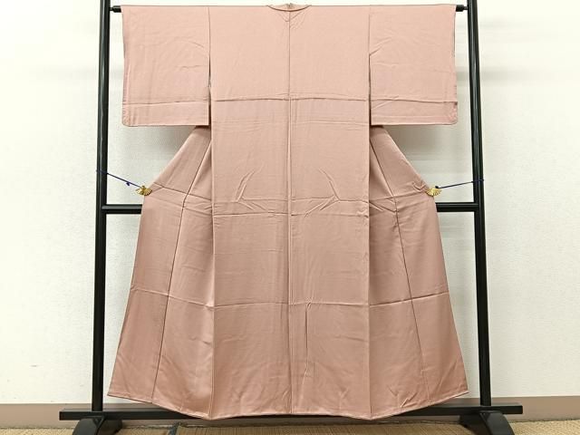 平和屋着物□上質な色無地 桑染色 正絹 逸品 BAAU3724hj 平和屋着物