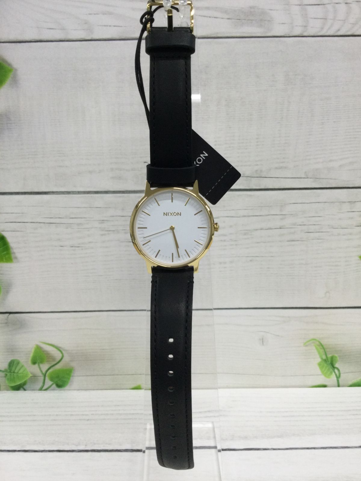 NIXON THE PORTER LEATHER GOLD/BLAC NA10582523-00 - メルカリ