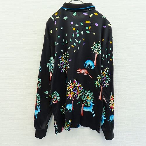  レオナール LEONARD SPORT カットソー ポロシャツ 長袖 動物 総柄 a 958733 長袖 ポロシャツ