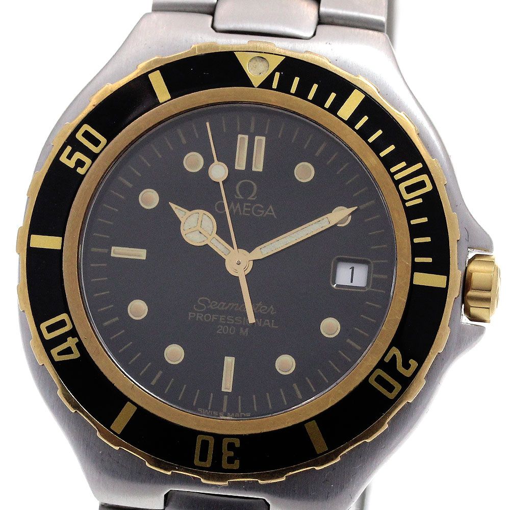 オメガ OMEGA シーマスター200 YGベゼル デイト クォーツ メンズ_868280