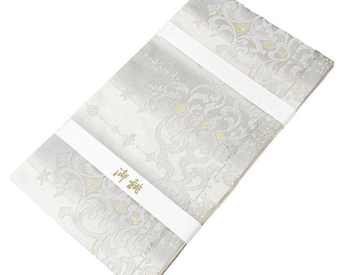 袋帯 新品仕立済 西陣 華翔苑謹製 唐花模様 袋帯 難あり 新品