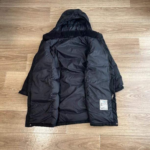 130ノースフェイス子供マットブラック黒ネオエクスプローリングロングダウンコート THE NORTH FACE ノースフェイス キッズ ダウンジャケット K'S