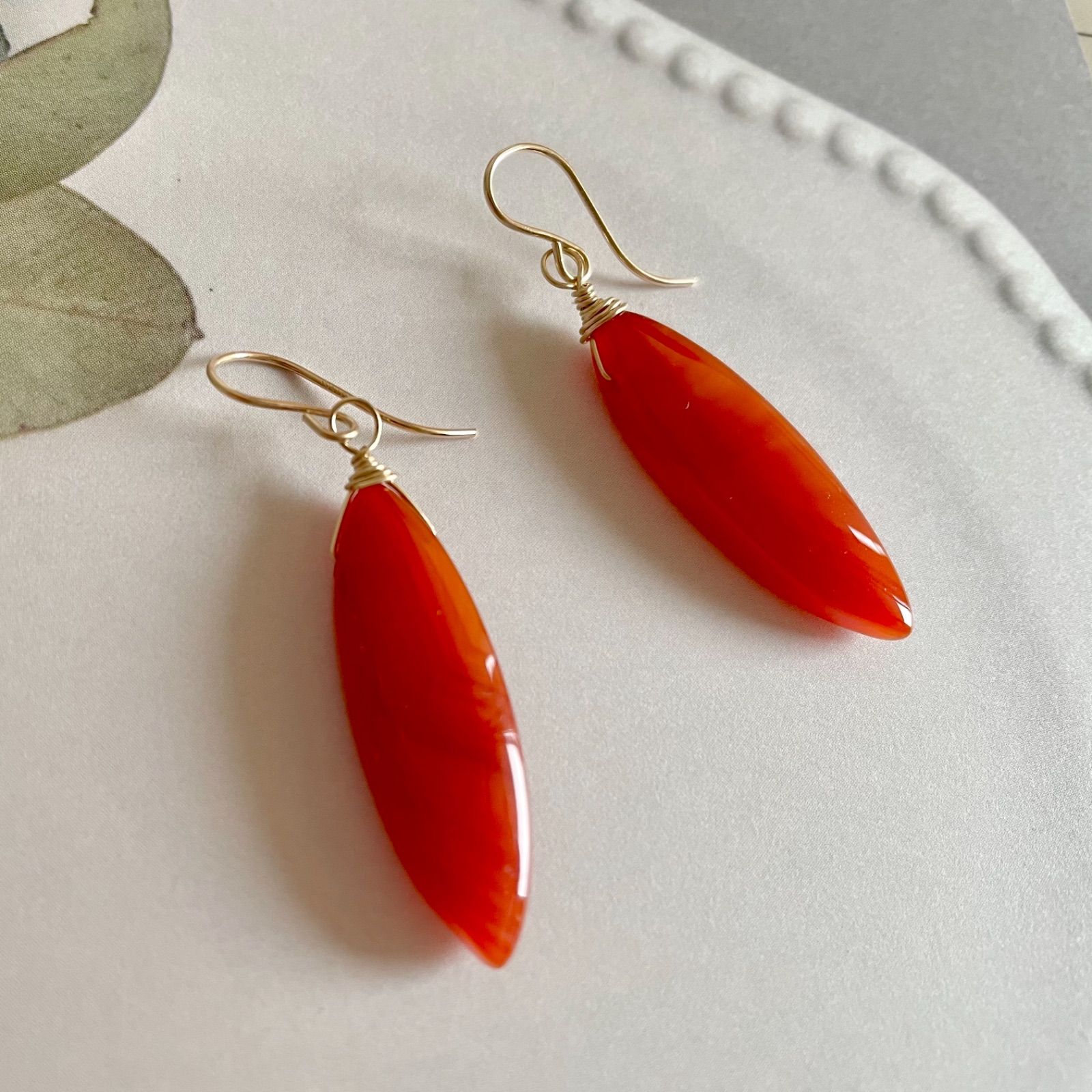 14kgfシェル✖️オニキスインタルシアピアス/イヤリング 14kgfシェル✖️オニキスインタルシアピアス/イヤリング