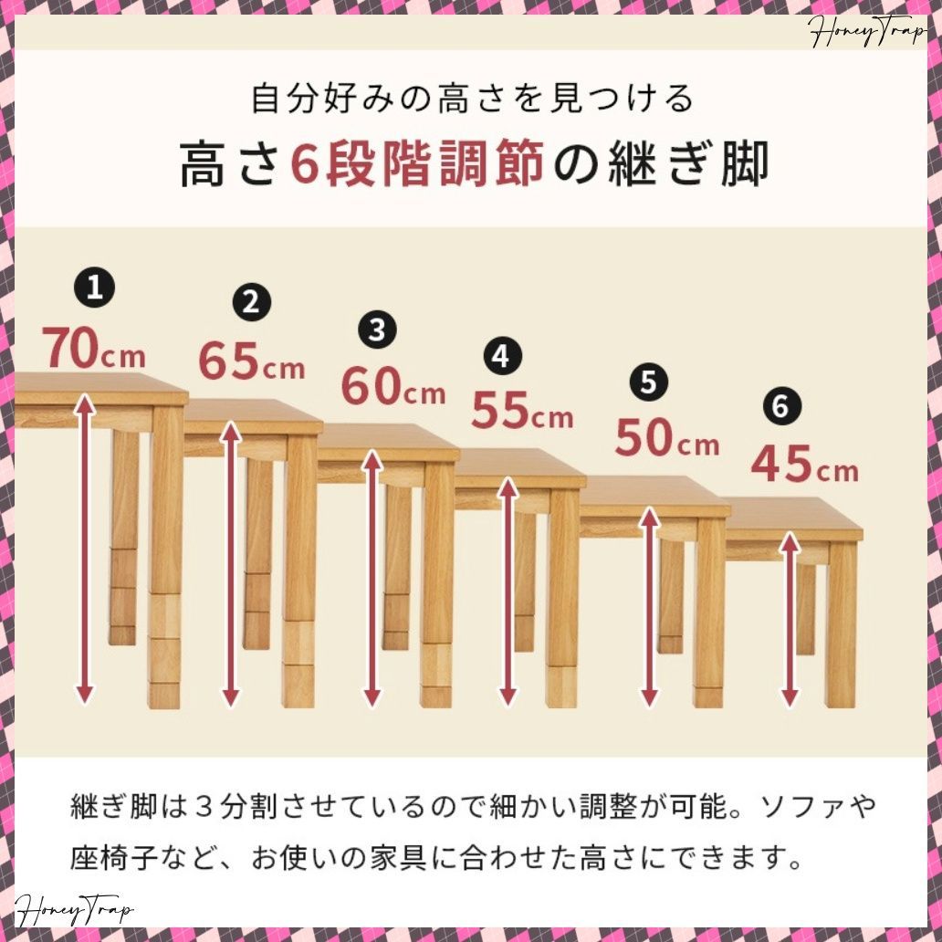 ダイニングコタツ３点セット KOT-7311-960ポカ3S