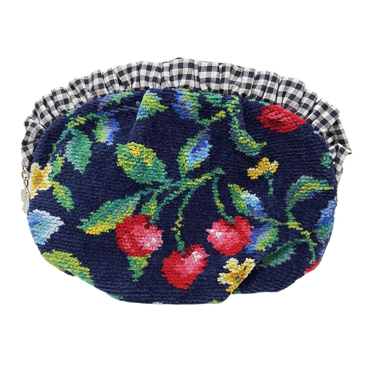 FElLER ♢チェリーポーチ FEILER(フェイラー) ポーチ美品 - ネイビー×レッド×マルチ