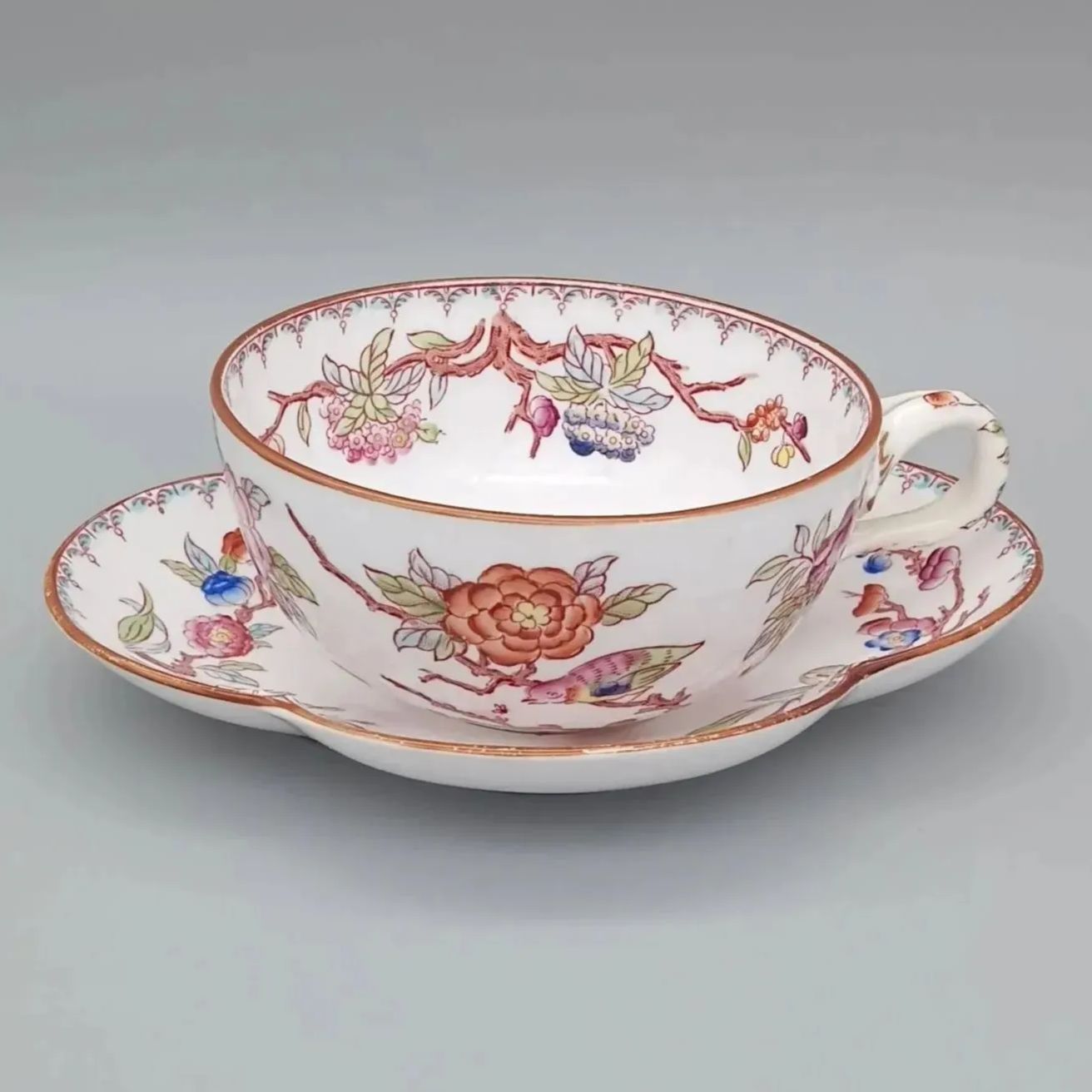 サルグミンヌ ミントン カップ＆ソーサー 1860～1922年製 SARREGUEMINES