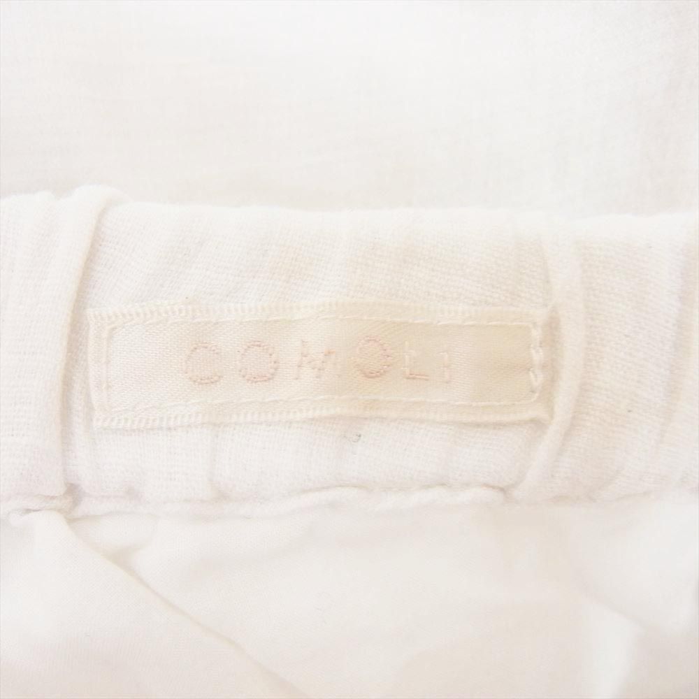 COMOLI コモリ 22SS V01-03018 リネン ダブル クロスド ロースト リング パンツ ホワイト系 1 COMOLI(コモリ) ⁄ ボトム⁄3⁄リネン⁄BLK⁄V01-03018⁄22SSモデル⁄リネンW