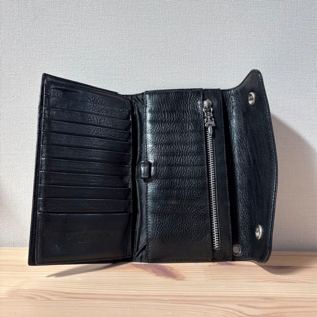 自然光撮影・極美　CHROME HEARTS WAVE WALLET 長財布 自然光撮影・極美 CHROME HEARTS WAVE WALLET 長財布 - メルカリ