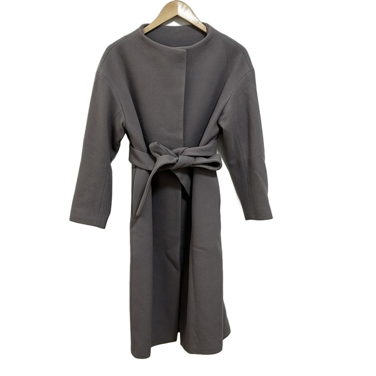 Tiara ティアラ コート サイズ2 M レディース - ライトグレー 長袖 ベルト付き 冬